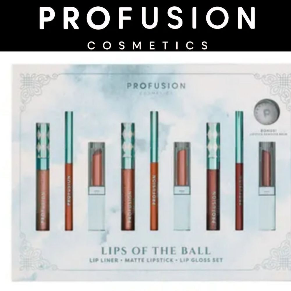 Profusion Cosmetics Lips Of The Ball Lip Liner & Gloss Set